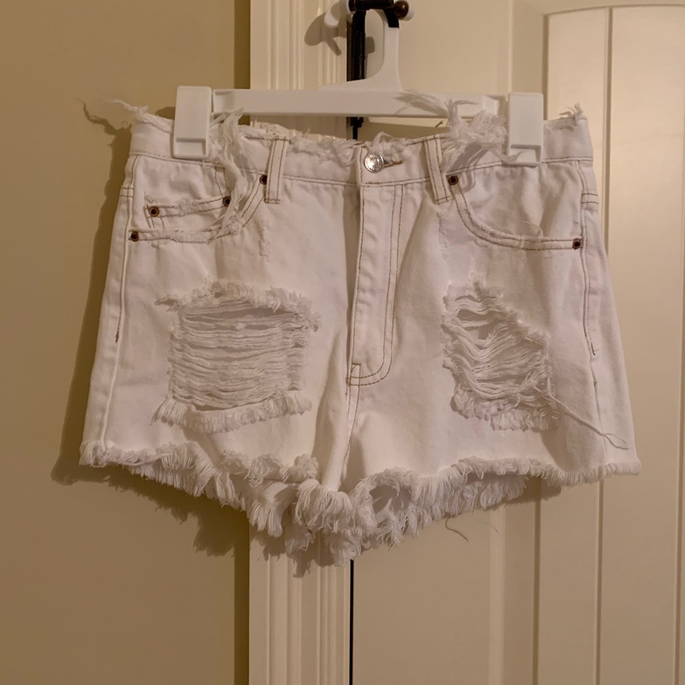 Frayed Denim Shorts